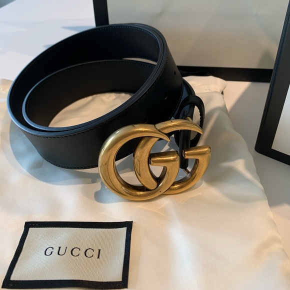 !!SOLD๐ฐ!! Gucci Leather belt Double G buckle. - Picture 5 of 12